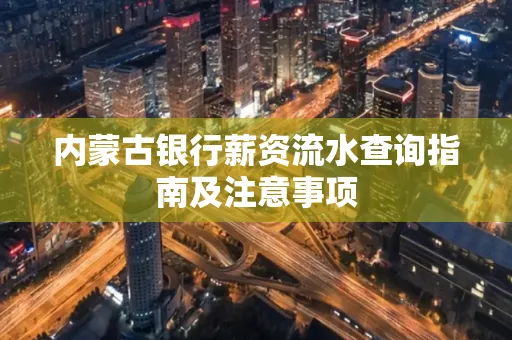 内蒙古银行薪资流水查询指南及注意事项