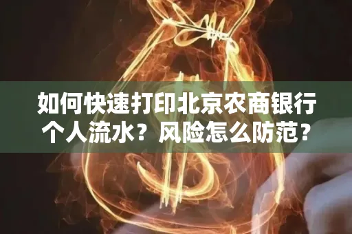 如何快速打印北京农商银行个人流水?风险怎么防范?