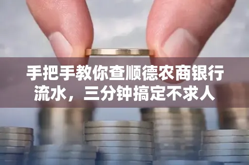 手把手教你查顺德农商银行流水,三分钟搞定不求人