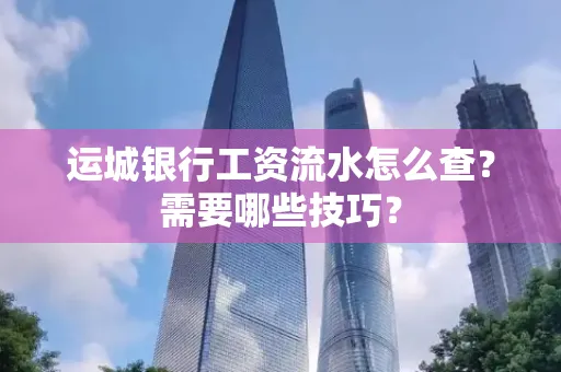 运城银行工资流水怎么查?需要哪些技巧?