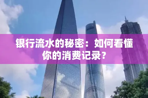 银行流水的秘密：如何看懂你的消费记录？