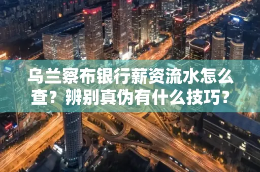 乌兰察布银行薪资流水怎么查?辨别真伪有什么技巧?