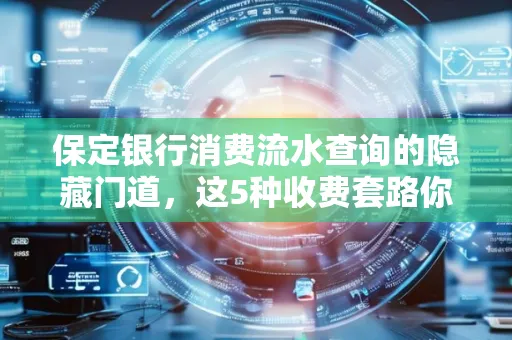 保定银行消费流水查询的隐藏门道,这5种收费套路你知道几个?
