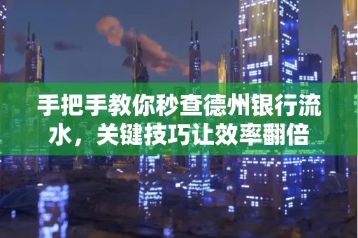 手把手教你秒查德州银行流水,关键技巧让效率翻倍