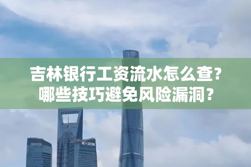 吉林银行工资流水怎么查?哪些技巧避免风险漏洞?